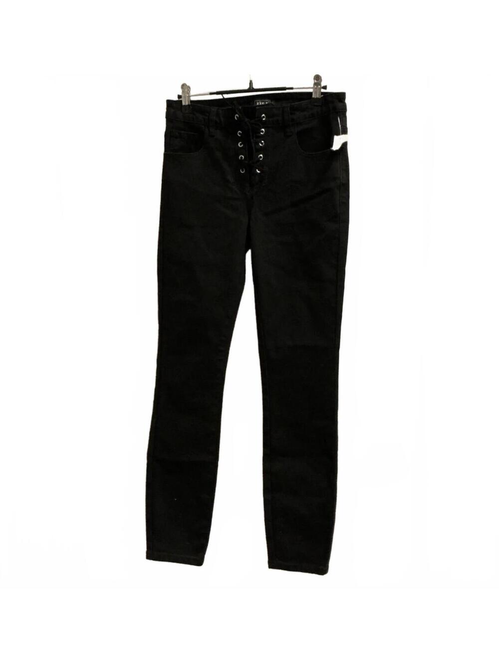 Lira Lace-Up Front Black Skinny Jeans – Size 26